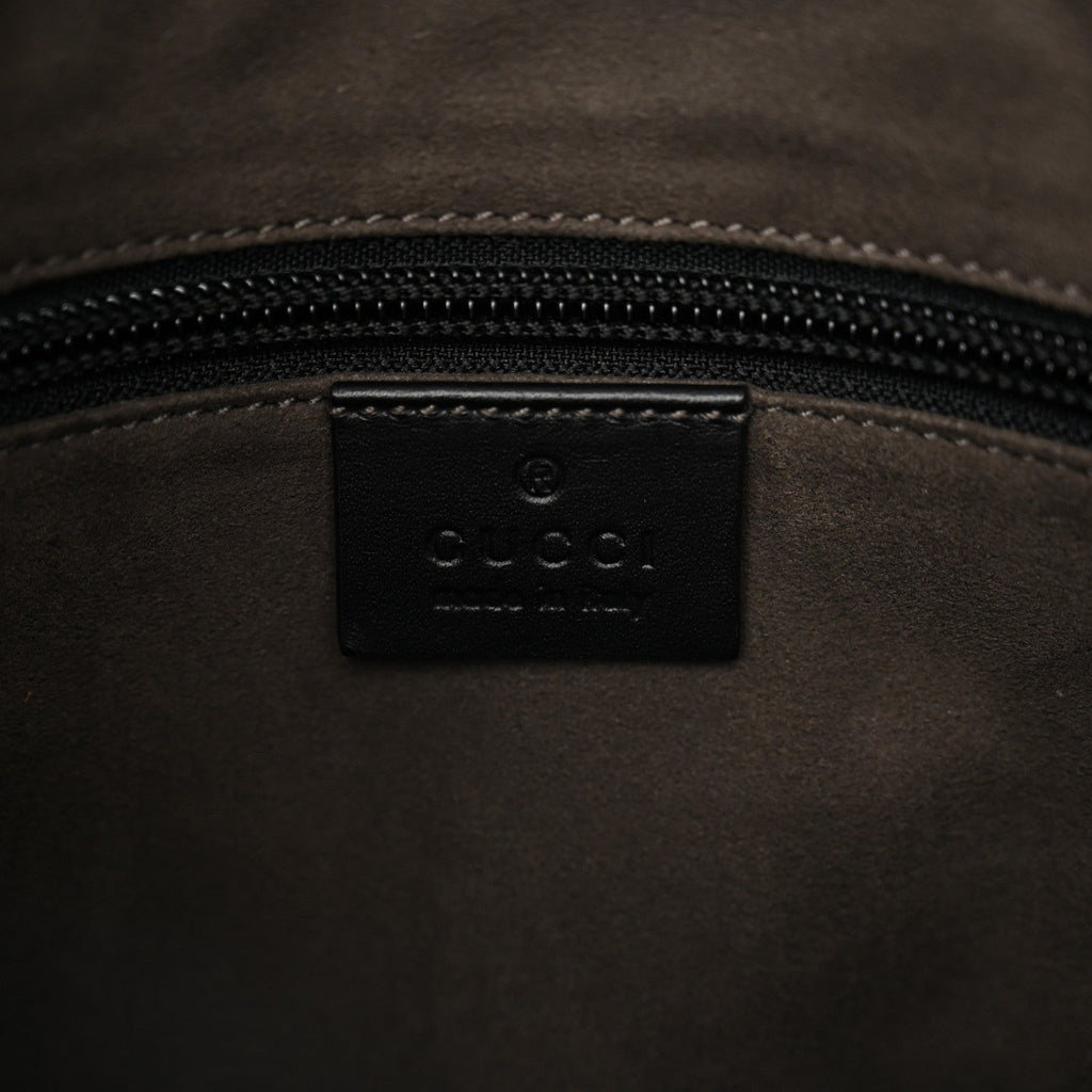 Guccissima Signature Medium Flat Messenger Bag Black