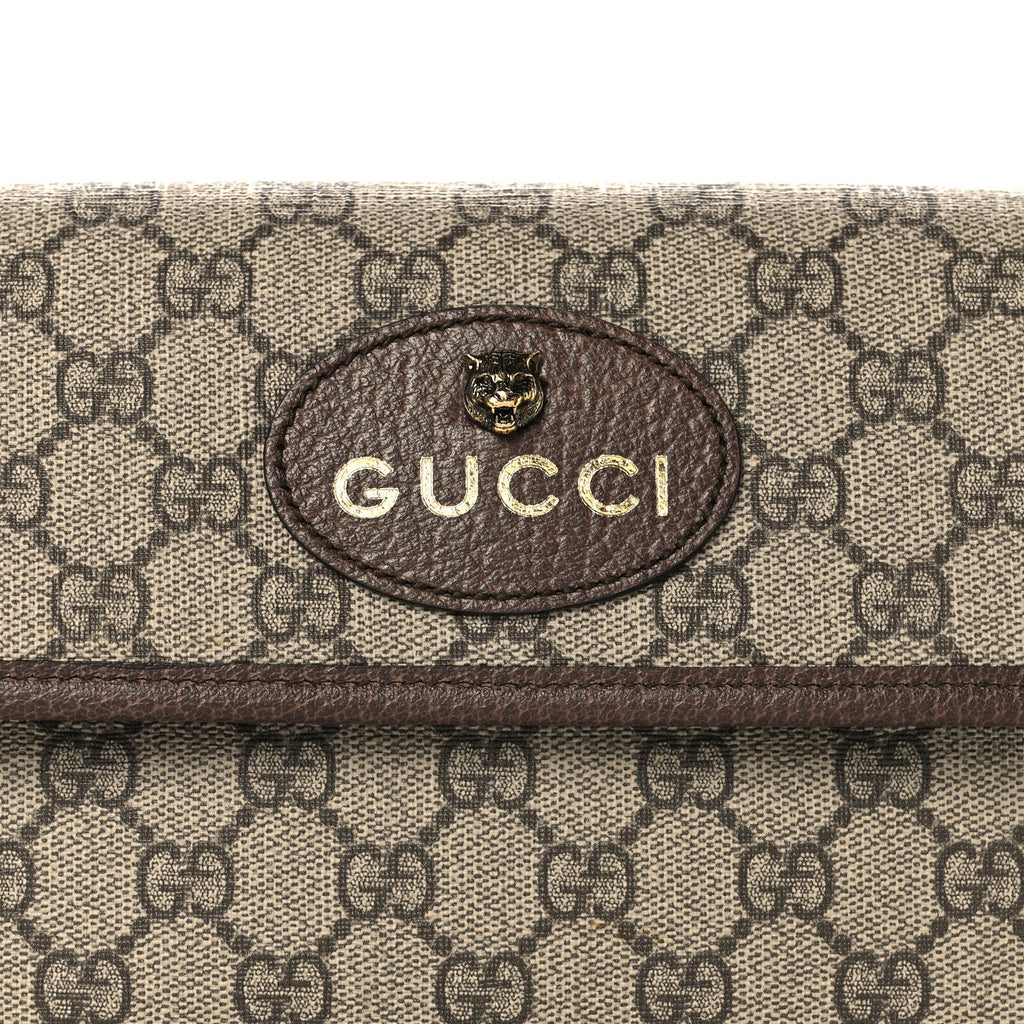 GG Supreme Monogram Neo Vintage Web Belt Bag Brown