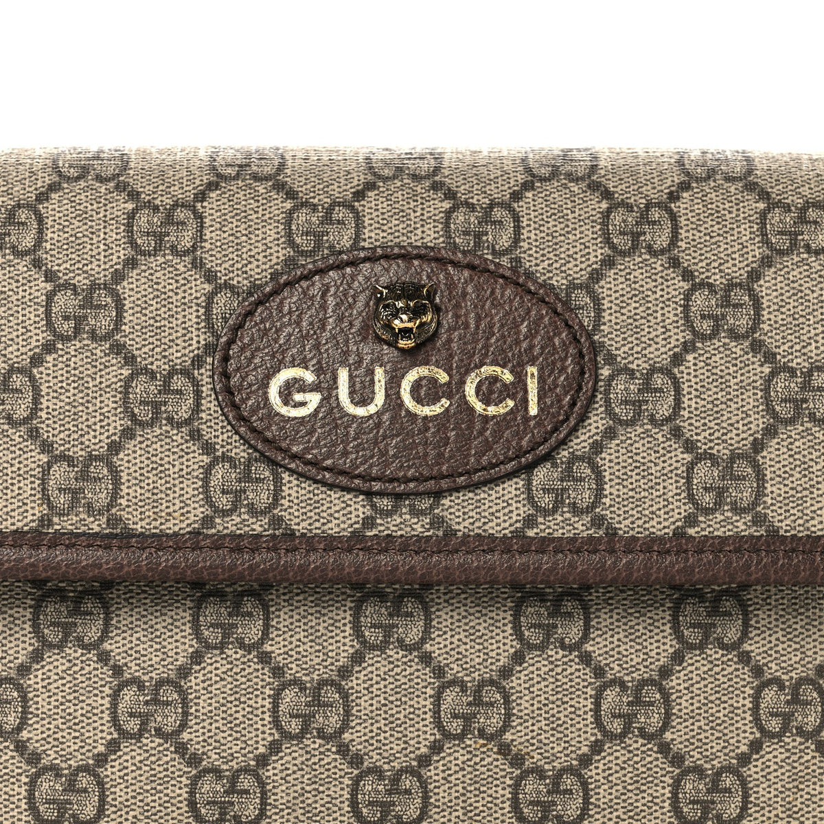 GG Supreme Monogram Neo Vintage Web Belt Bag Brown