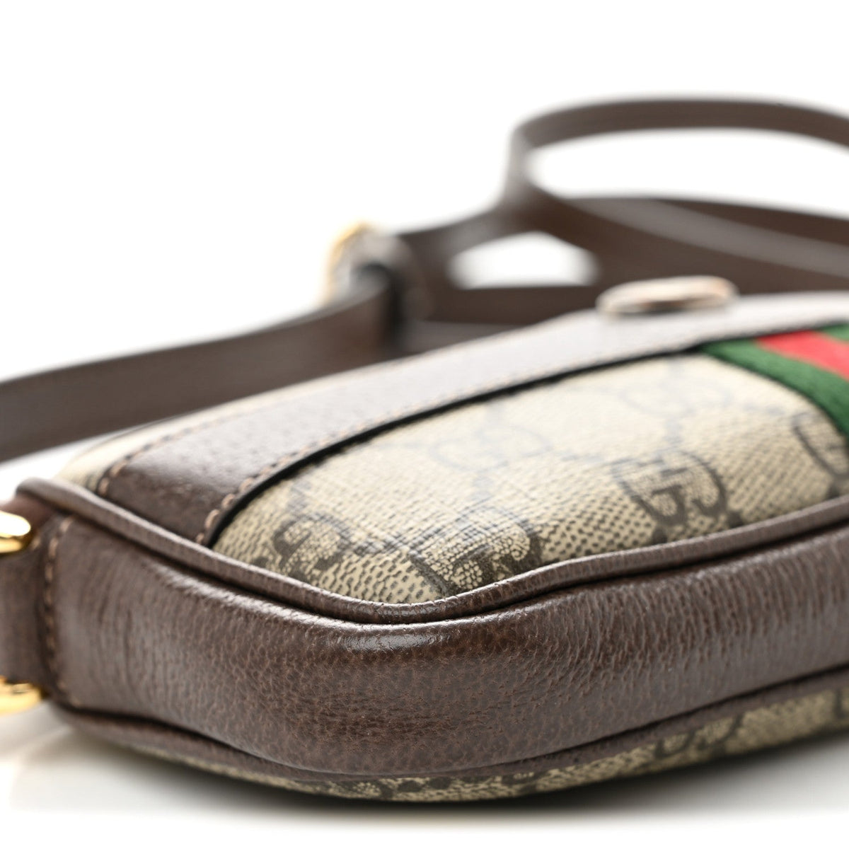 GG Supreme Monogram Web Mini Ophidia GG Bag Brown