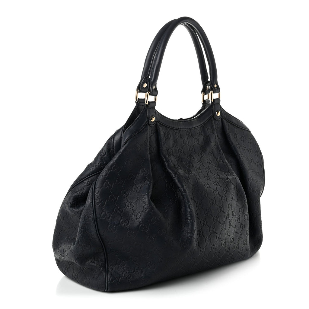 Guccissima Large Sukey Tote Navy