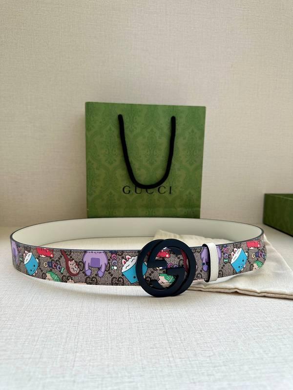 GUCCI Cartoon Print Logo Belt 'Multicolor'
