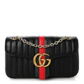 Nappa Vertical Matelasse Medium Jetset GG Marmont Shoulder Bag Black