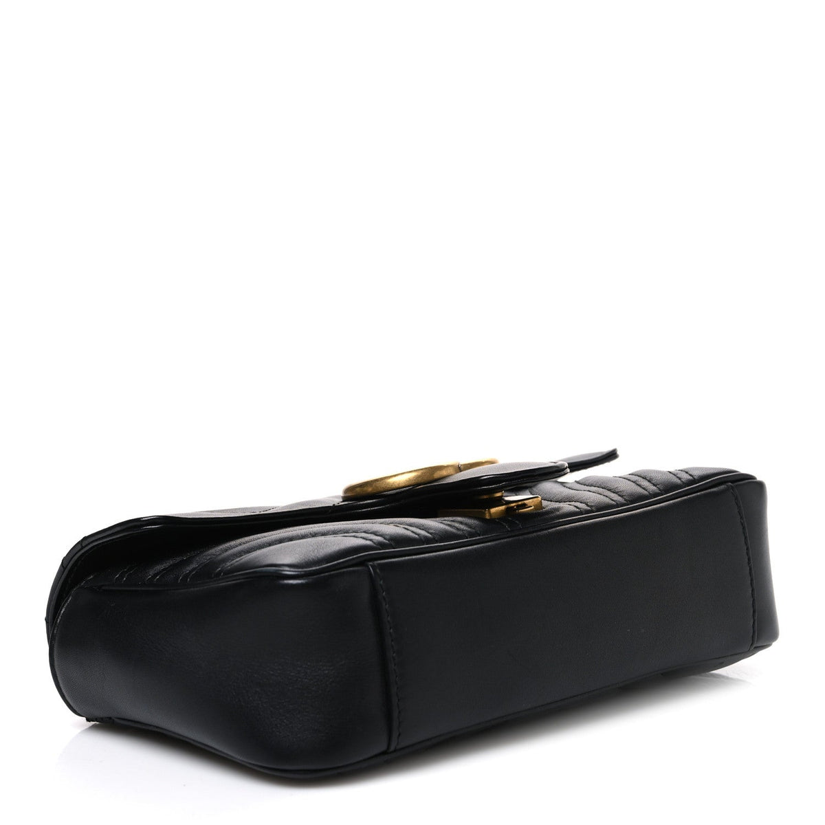 Calfskin Matelasse Mini GG Marmont Shoulder Bag Black