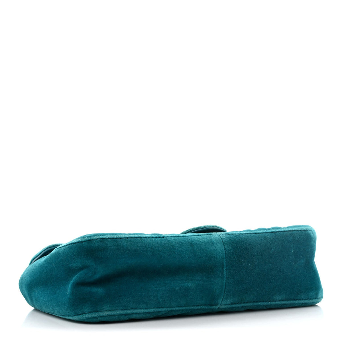 Velvet Matelasse Small GG Marmont Shoulder Bag Pavone Cyan
