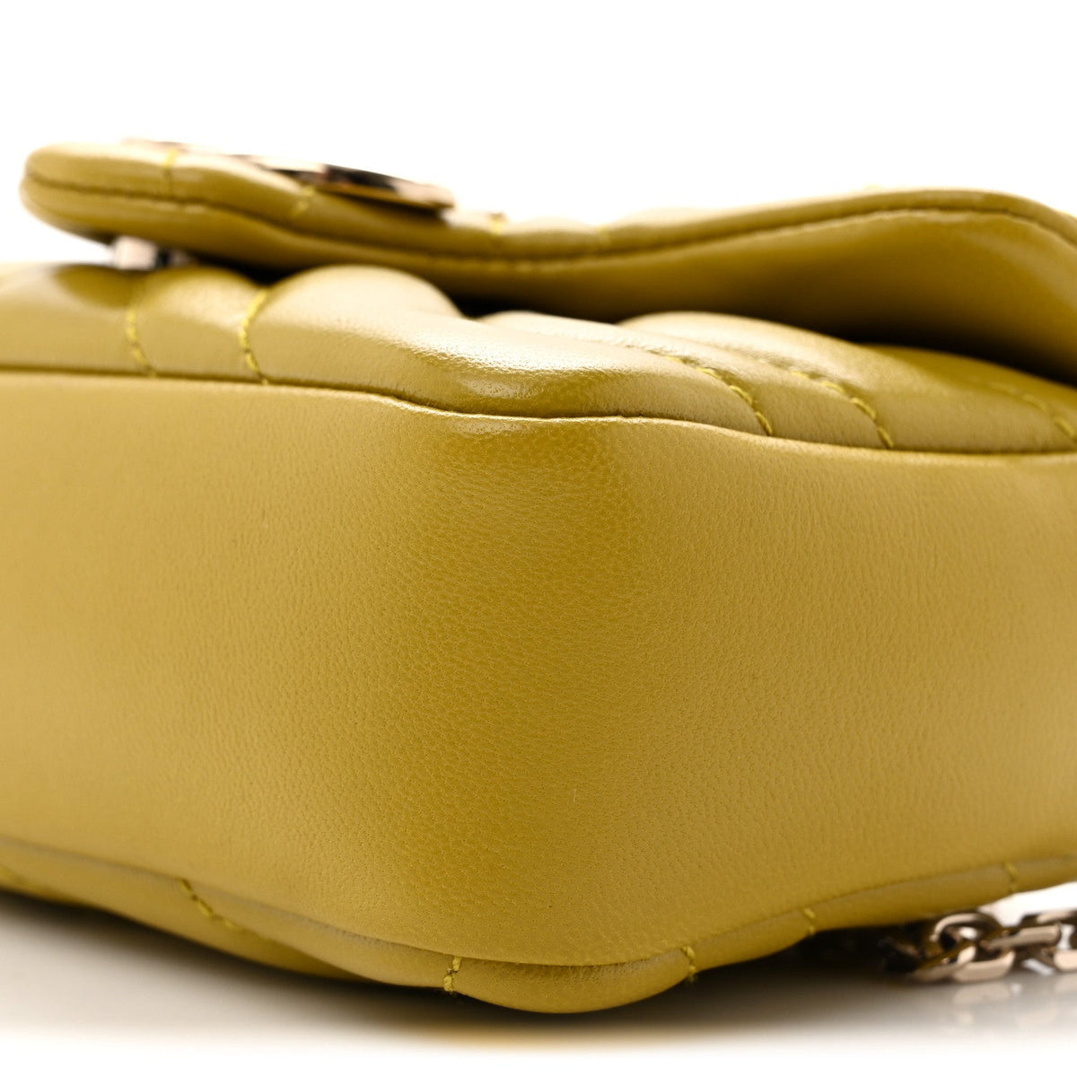 Lambskin Matelasse Mini GG Marmont Shoulder Bag Oil Yellow