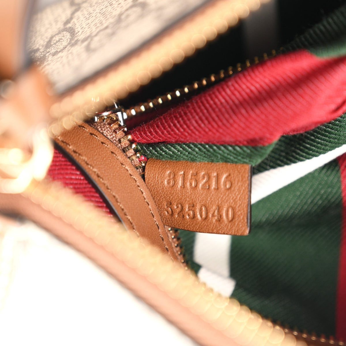 GG Supreme Monogram Emblem Medium Shoulder Bag Beige Ebony Sundial