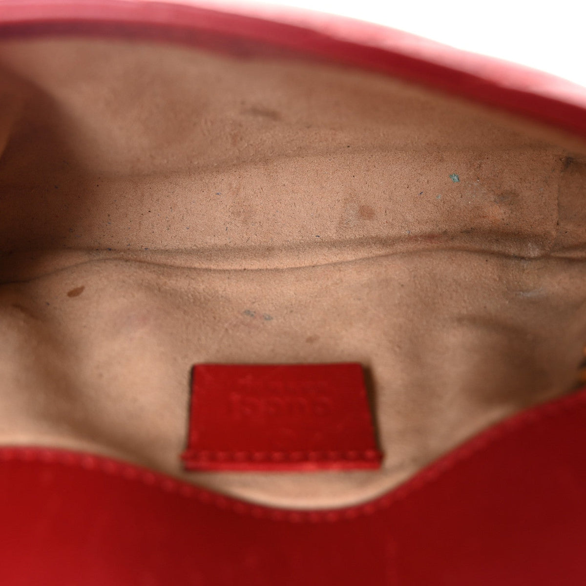 Calfskin Matelasse Super Mini GG Marmont Shoulder Bag Hibiscus Red