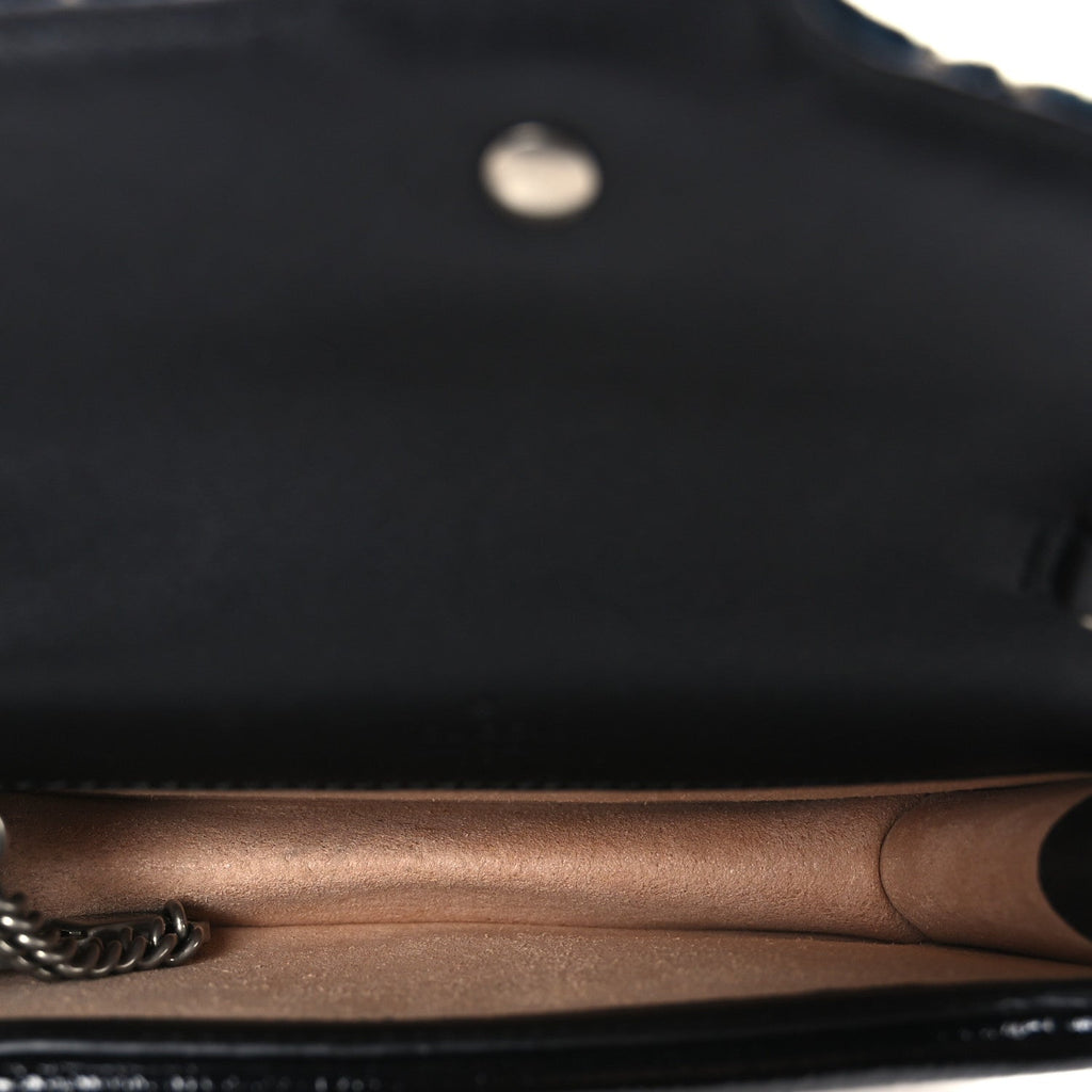 Velvet GG Monogram Super Mini Dionysus Shoulder Bag Blue Beige Black