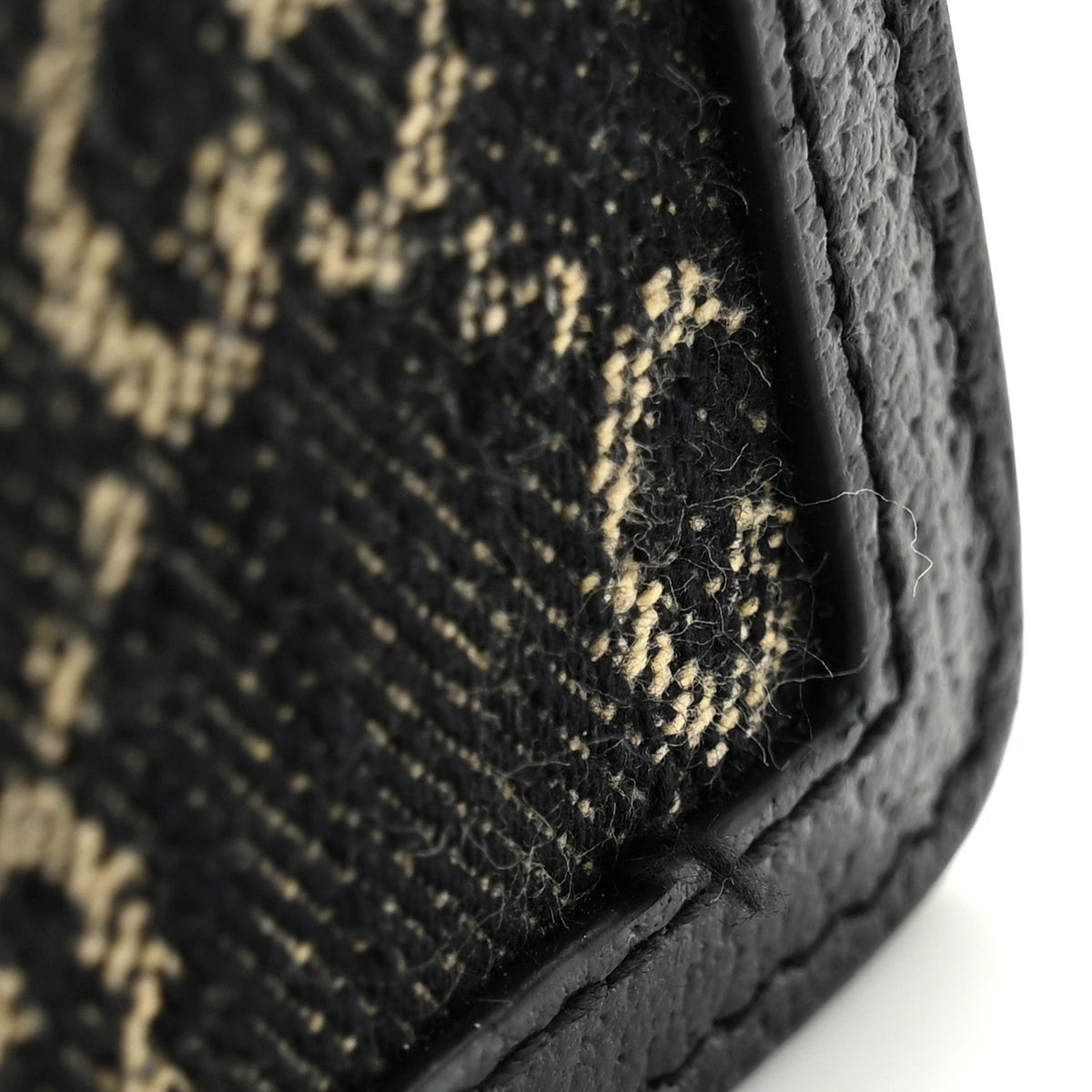 Jacquard Black Denim GG Monogram Super Mini Dionysus Shoulder Bag Black Ivory