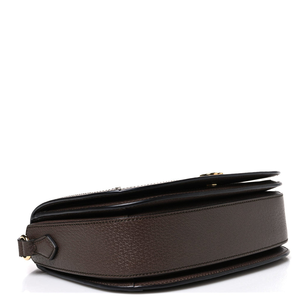 GG Supreme Monogram Web Small Ophidia Flap Messenger Bag Brown