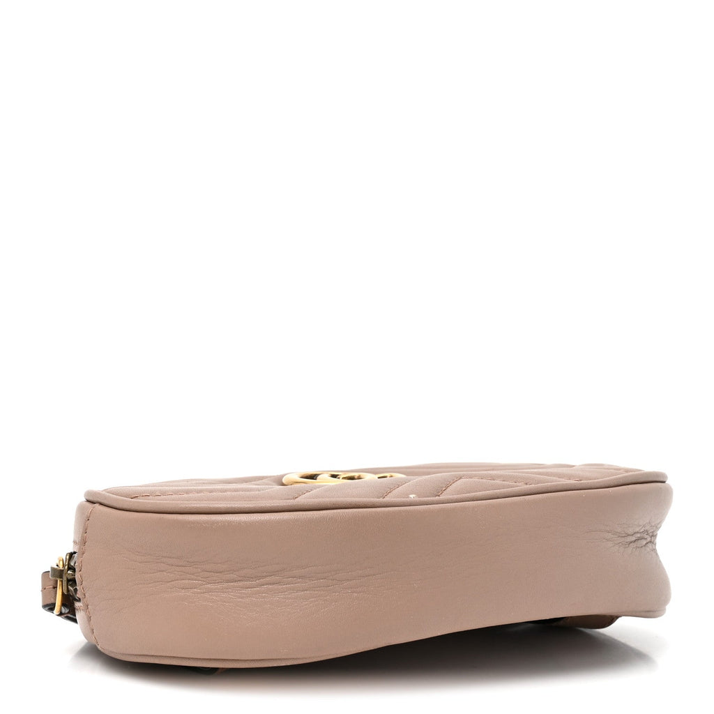 Calfskin Matelasse GG Marmont Belt Bag 95 38 95 38 Porcelain Rose