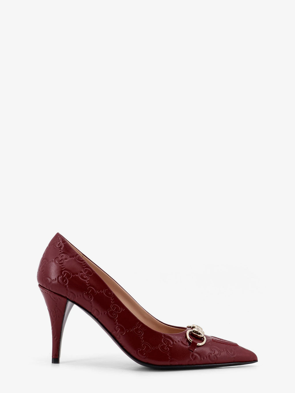 Gucci Rosso Ancora GG Leather Pumps Red Women