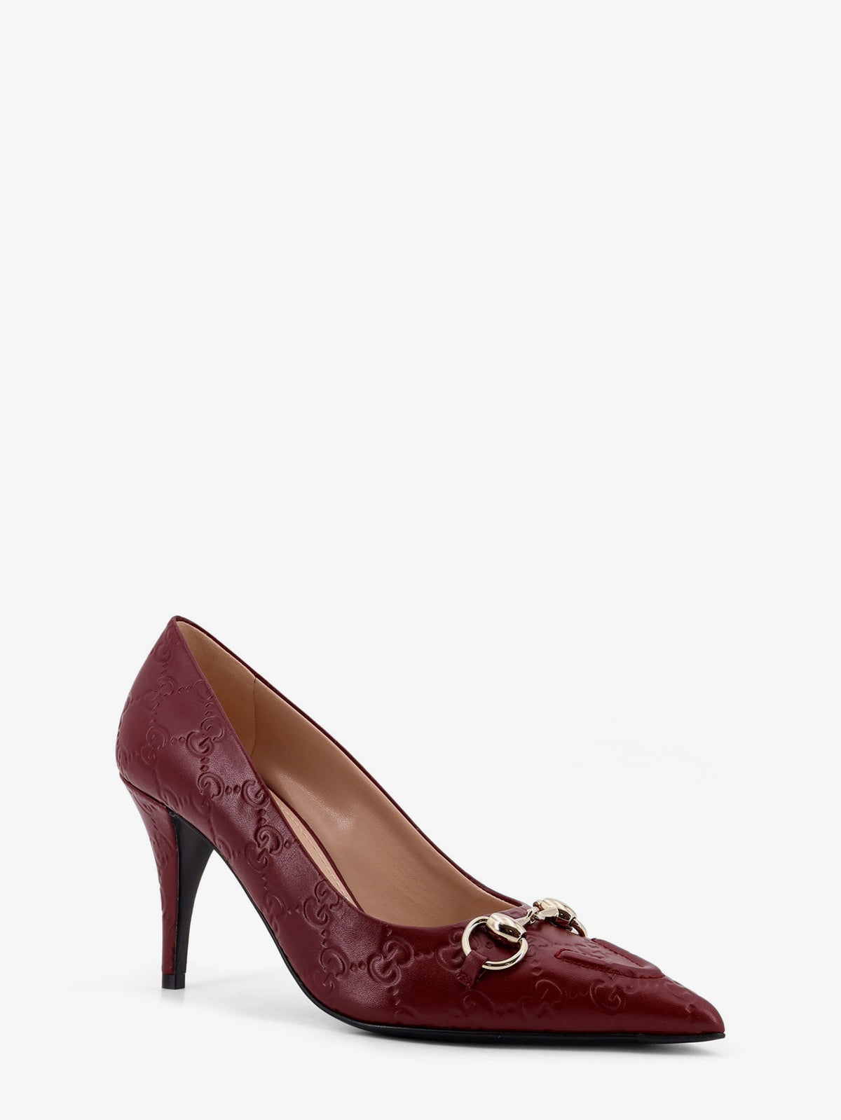 Gucci Rosso Ancora GG Leather Pumps Red Women