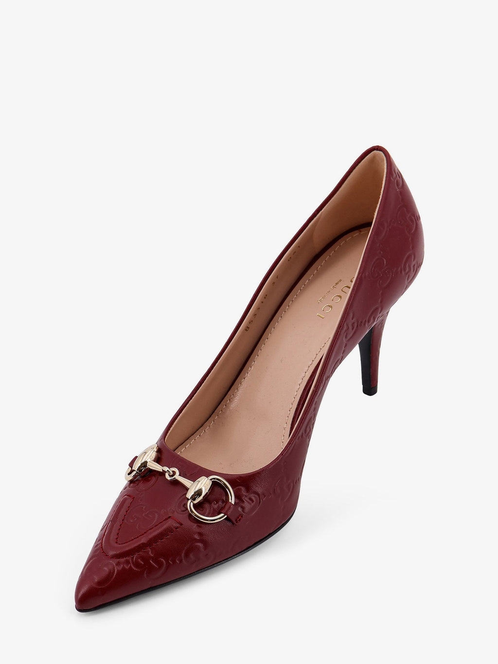 Gucci Rosso Ancora GG Leather Pumps Red Women
