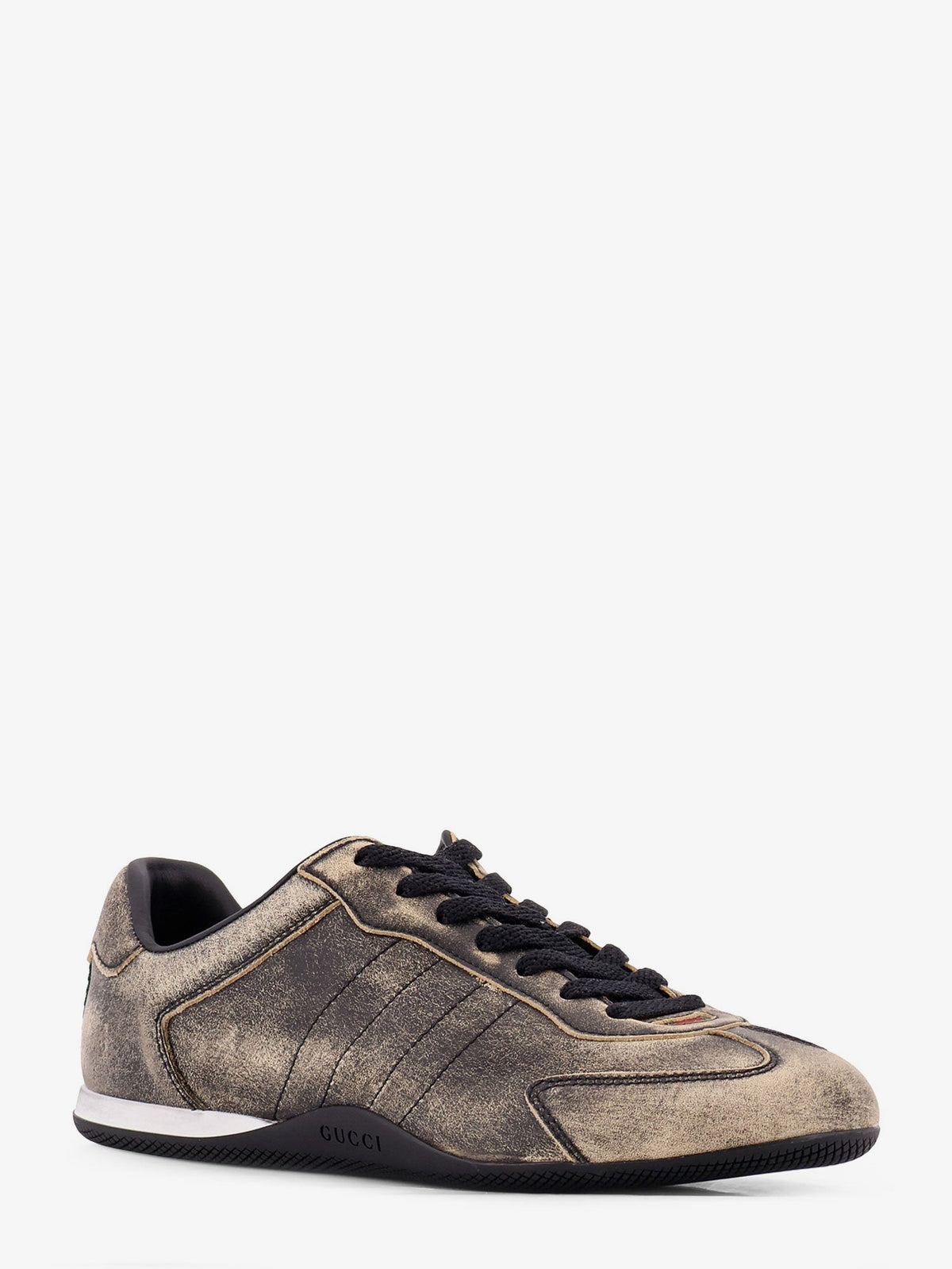 Gucci Shift Délavé Leather Sneakers Grey