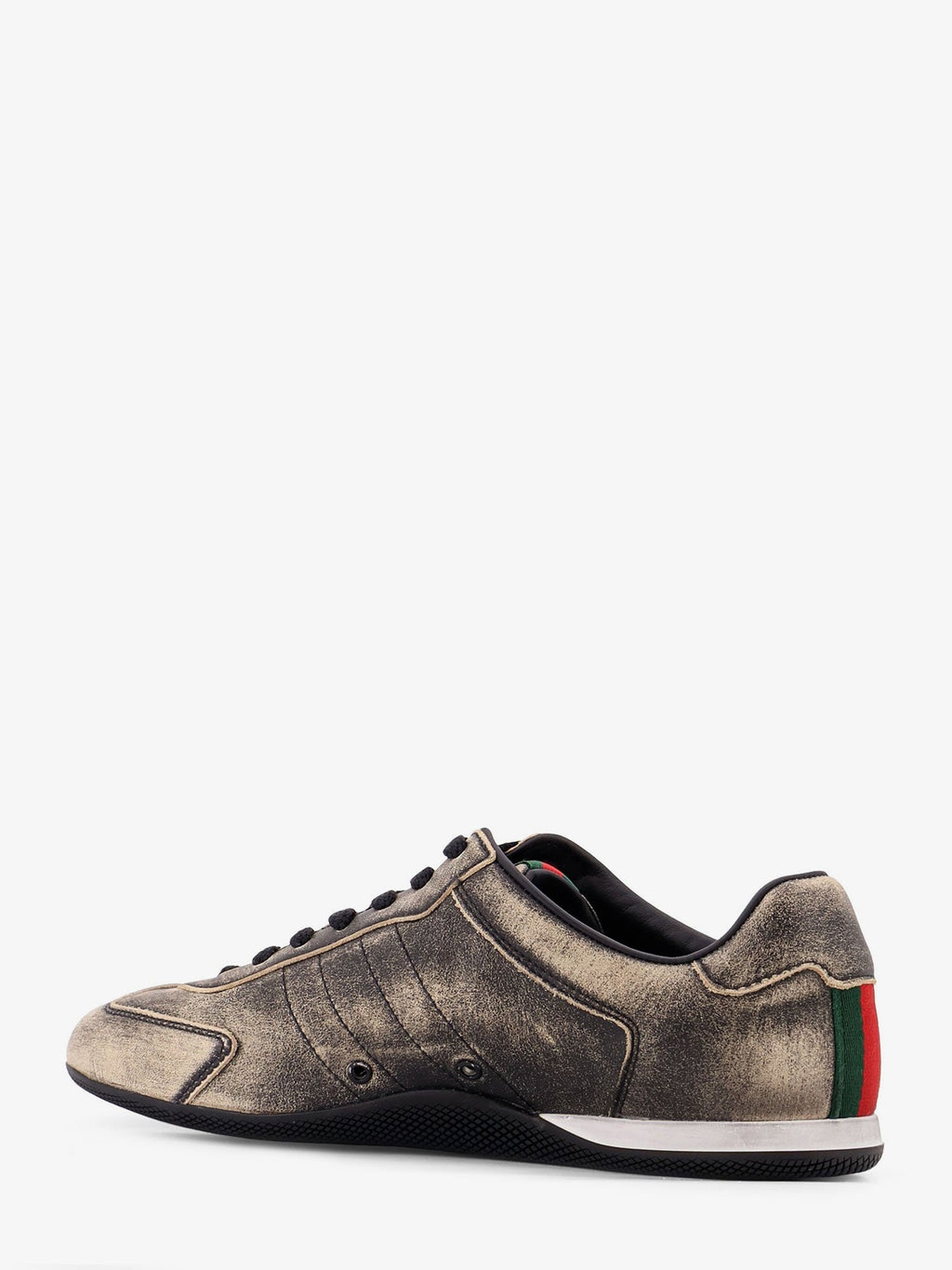Gucci Shift Délavé Leather Sneakers Grey