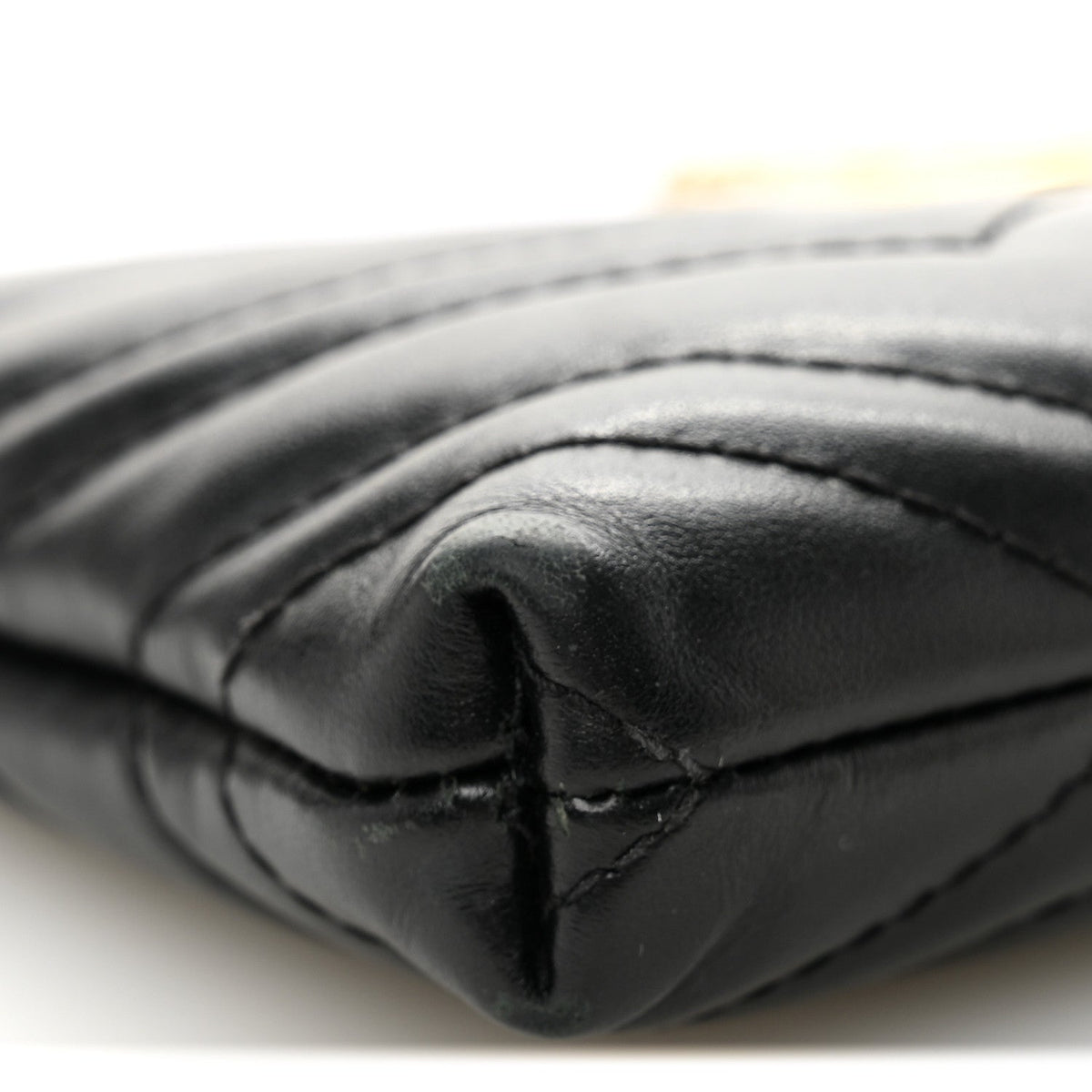 Calfskin Matelasse Mini GG Marmont Chain Bag Black