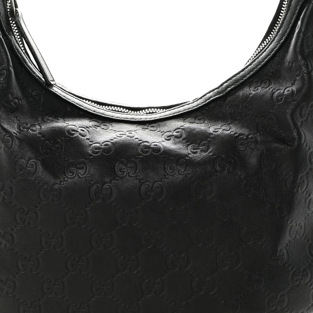 Guccissima Medium GG Twins Hobo Black