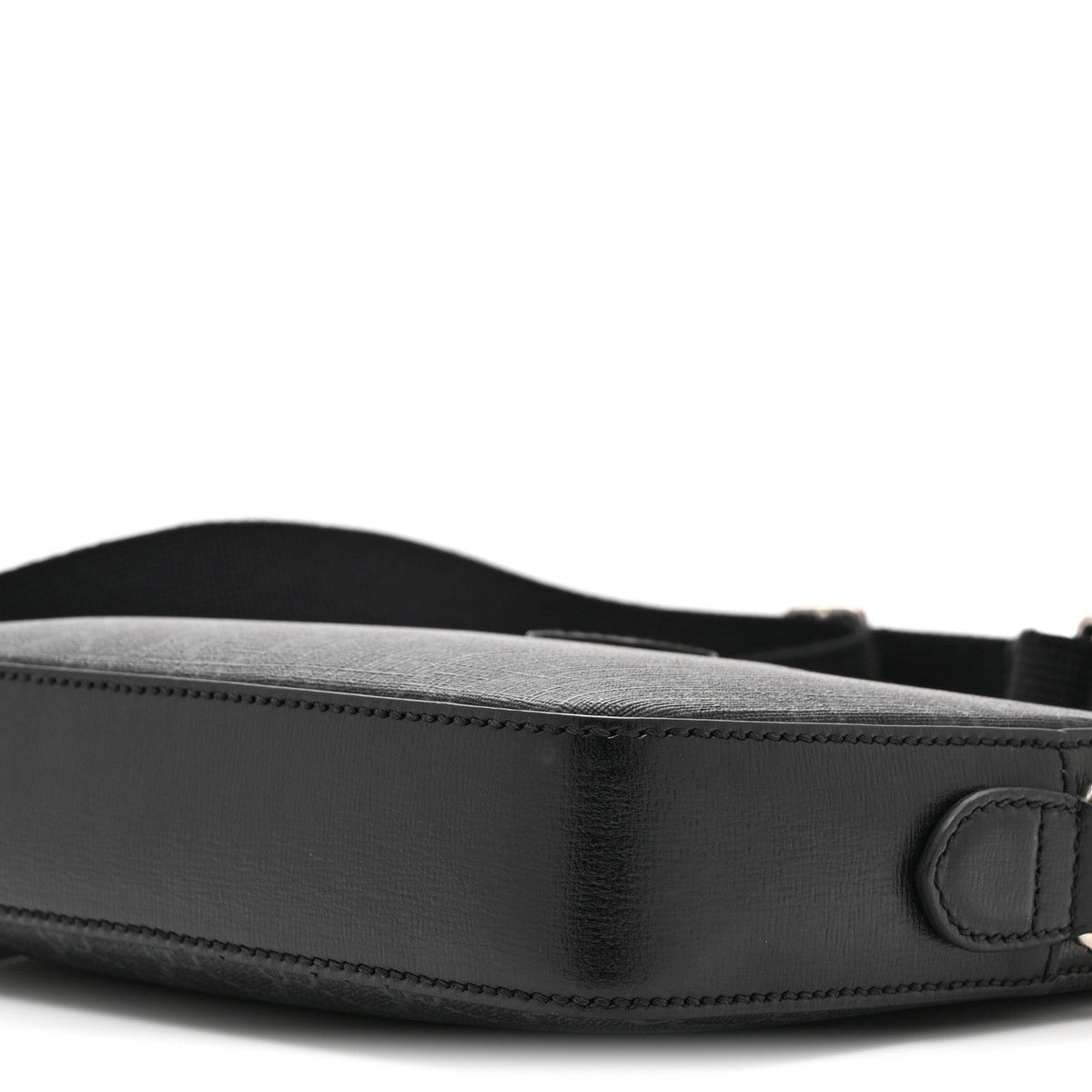 GG Supreme Monogram Azalea Calfskin Retro Interlocking G Wristlet Shoulder Bag Black