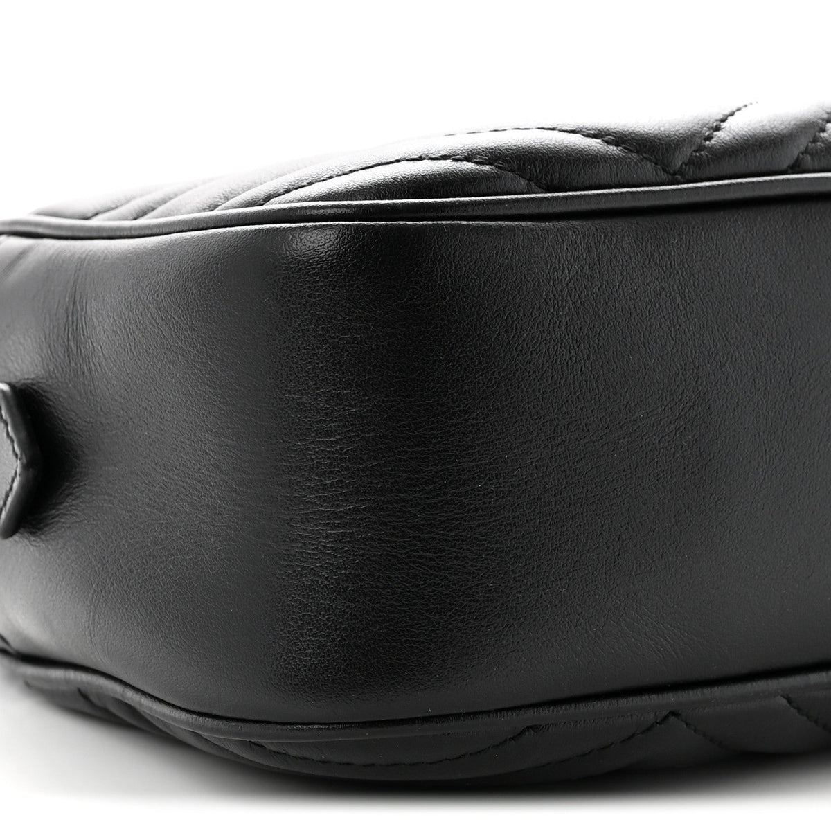 Calfskin Matelasse Small GG Marmont Chain Shoulder Bag Black Black