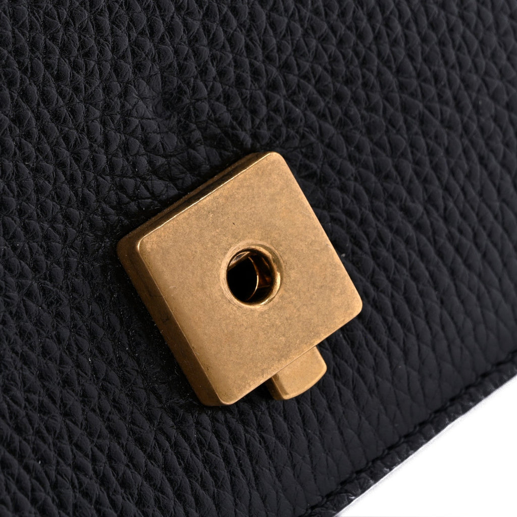 Calfskin Small GG Marmont Chain Handle Bag Black