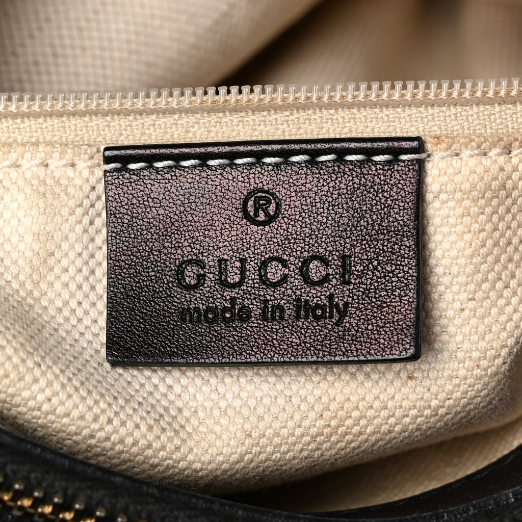 Guccissima Medium Sukey Top Handle Tote Black