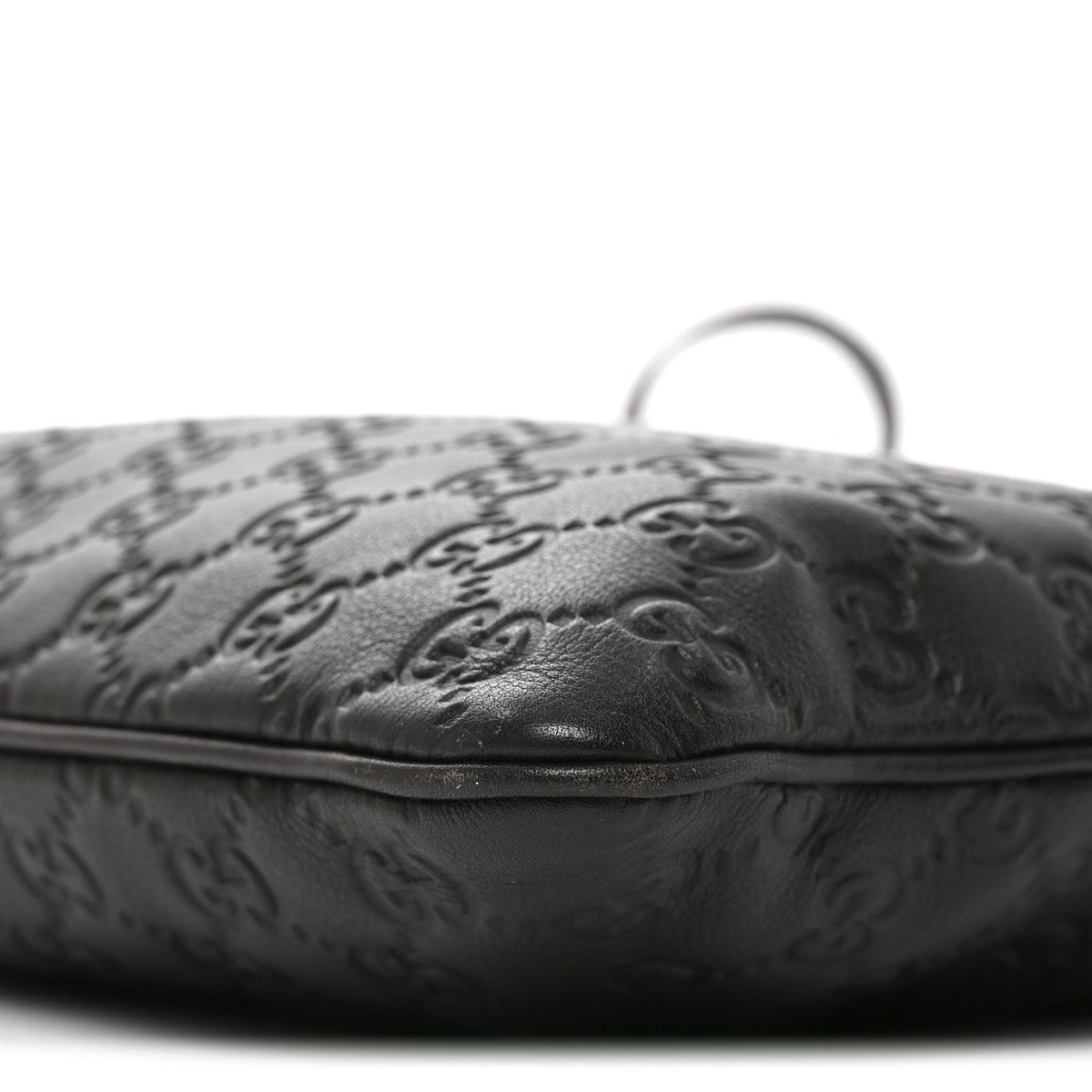 Guccissima Medium Flat Messenger Bag Black