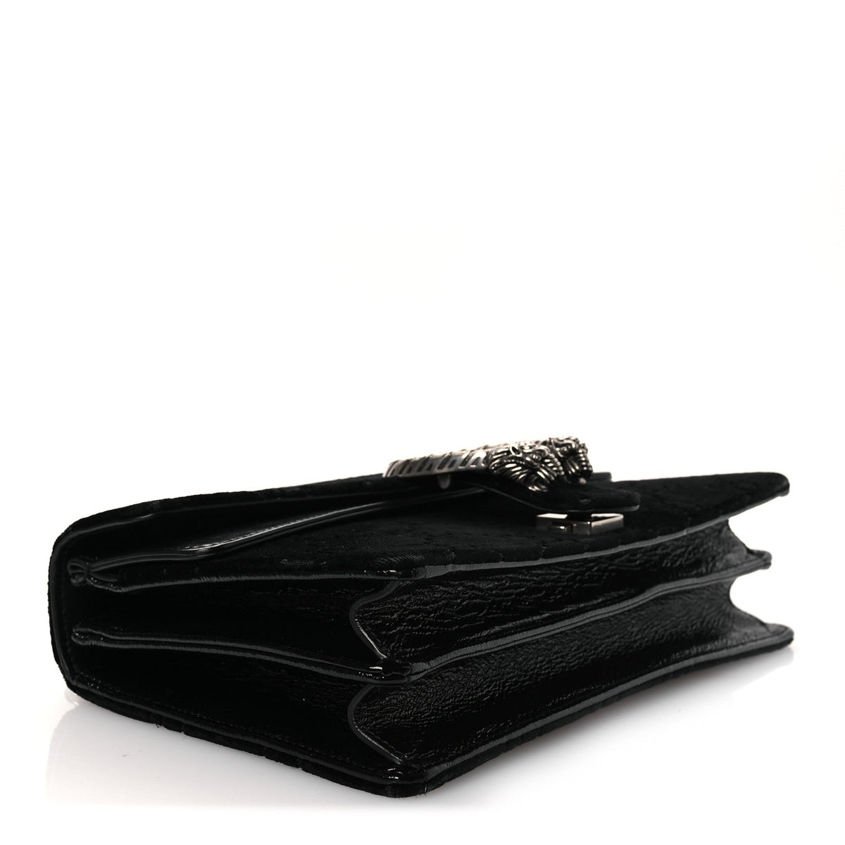 Velvet GG Monogram Small Dionysus Shoulder Bag Black