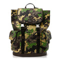 GG Supreme Monogram Camouflage Large Backpack Green Multicolor