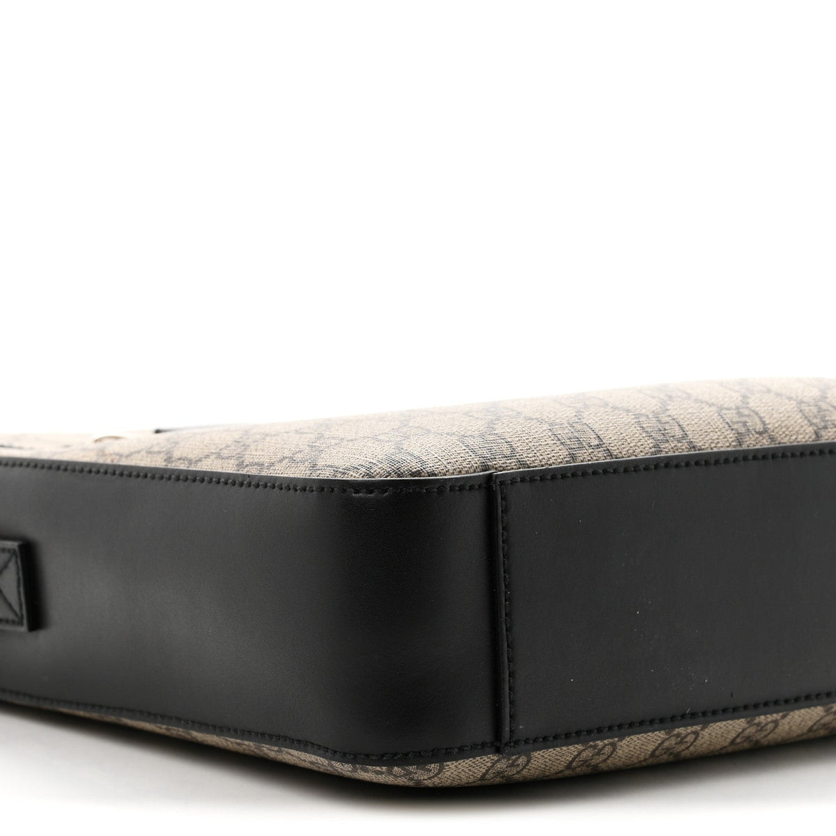 GG Supreme Monogram Flat Messenger Bag Beige Black New Acero