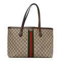GG Supreme Monogram Medium Ophidia Shopping Tote Brown