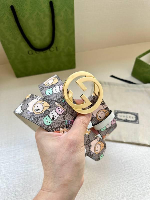 GUCCI Cartoon Print Logo Belt 'Multicolor'
