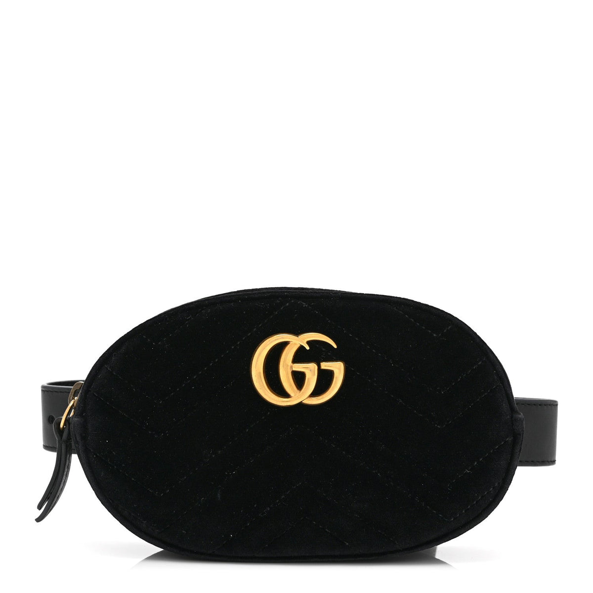 Velvet Matelasse GG Marmont Belt Bag 85 34 Black