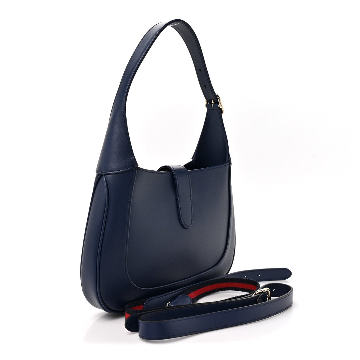 Sea Calfskin Web Medium Jackie 1961 Hobo Plastic Blue