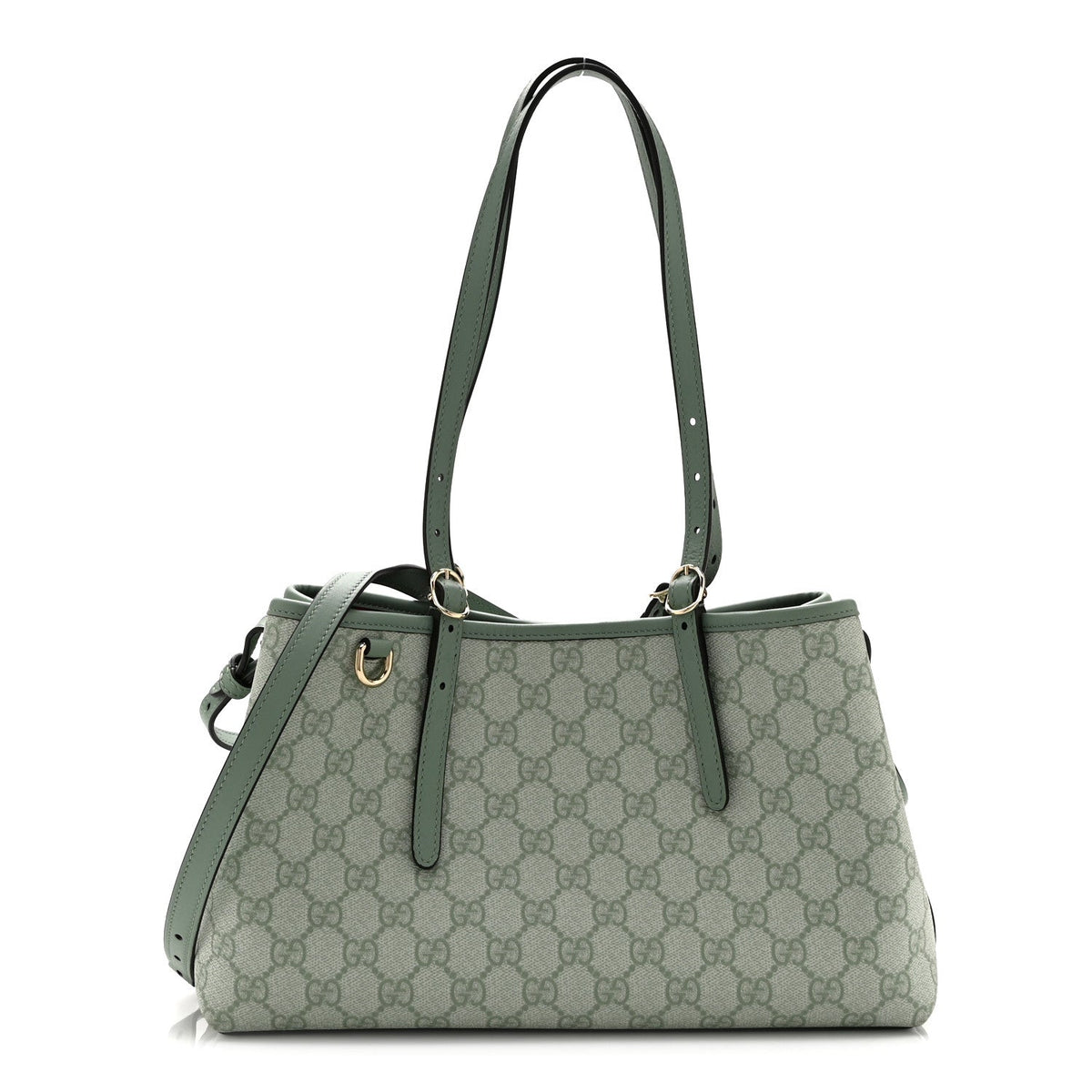 GG Supreme Monogram Emblem Medium Tote Bag Sage Green
