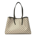 GG Supreme Monogram Emblem Large Tote Bag  Beige Green