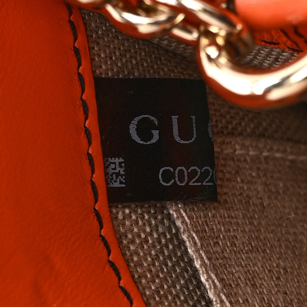 Soft Microguccissima Mini Emily Chain Shoulder Bag Sun Orange