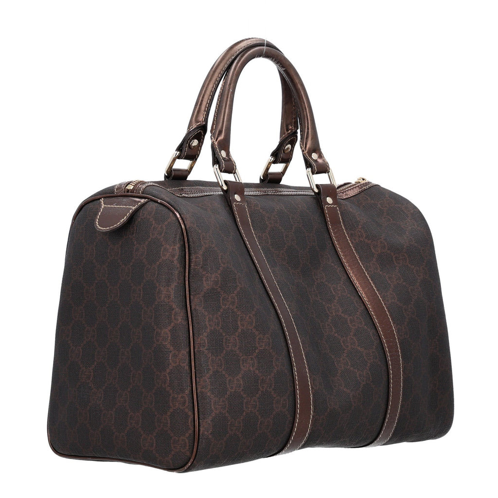 GG Supreme Monogram Medium Joy Boston Dark Brown Bronze