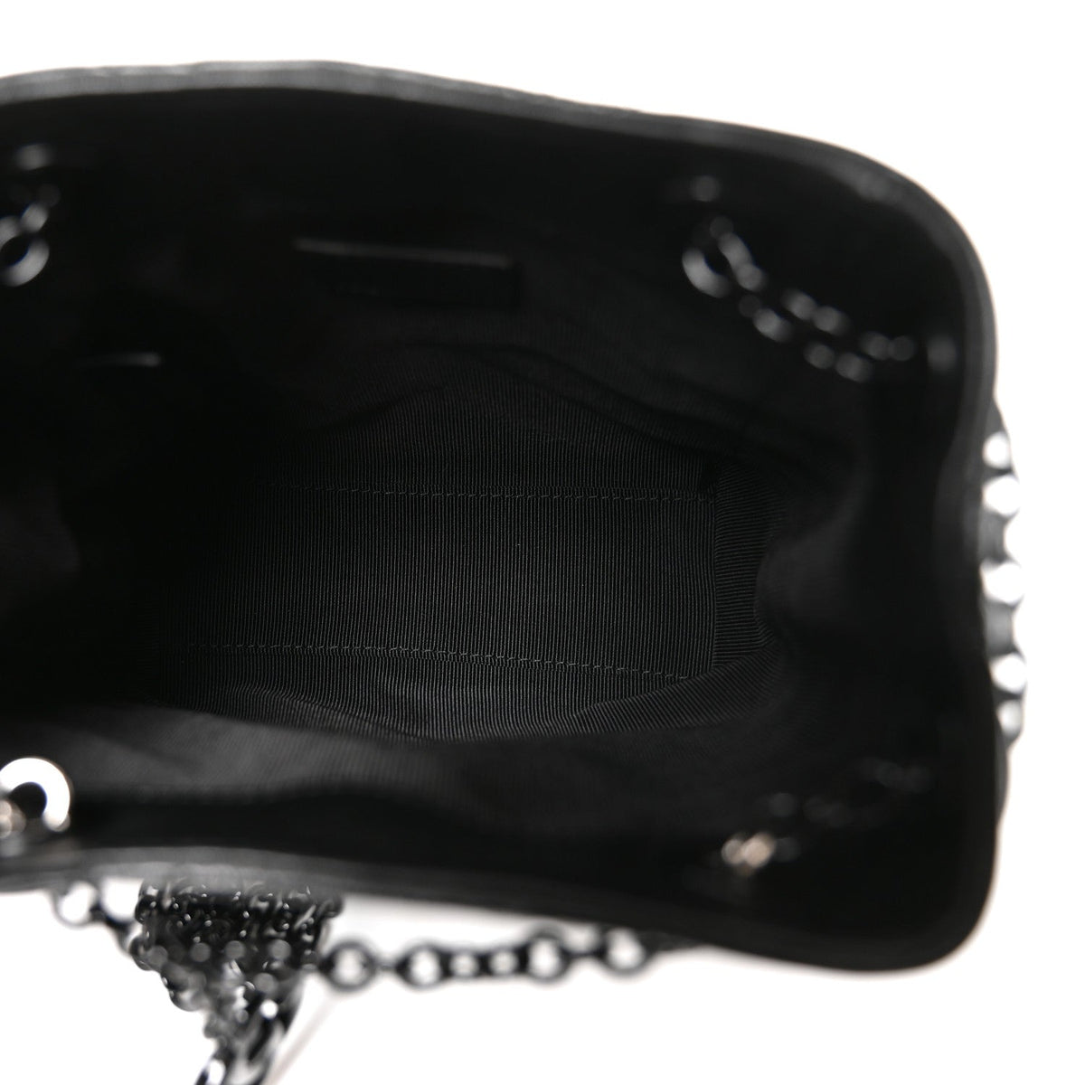 Calfskin Matelasse Monochrome Nano GG Marmont Bucket Bag Black