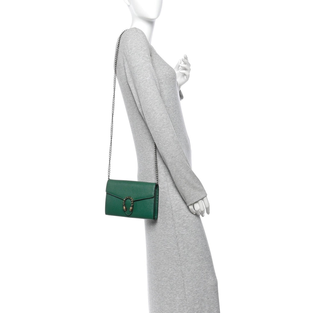 Calfskin Mini Dionysus Chain Wallet Emerald