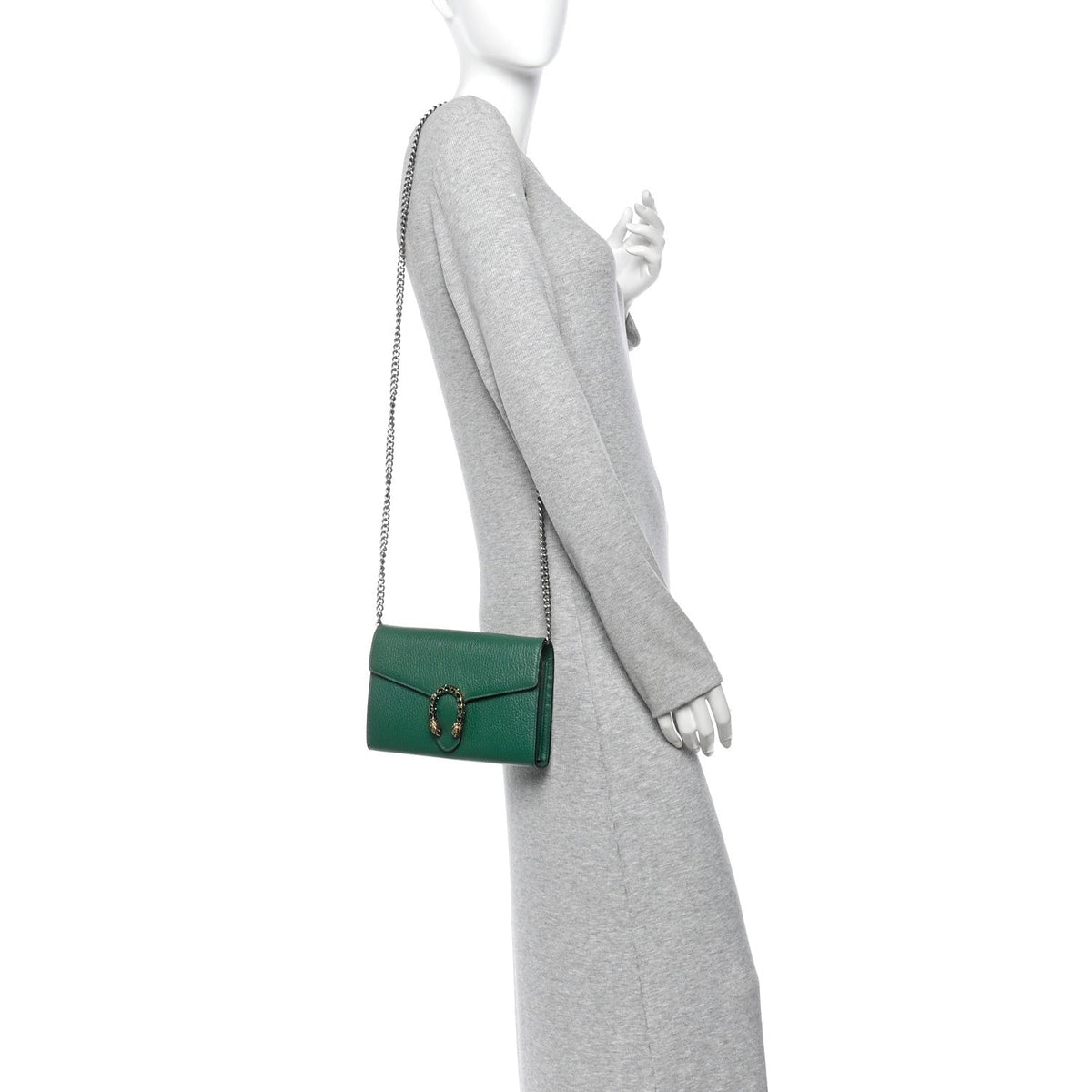 Calfskin Mini Dionysus Chain Wallet Emerald