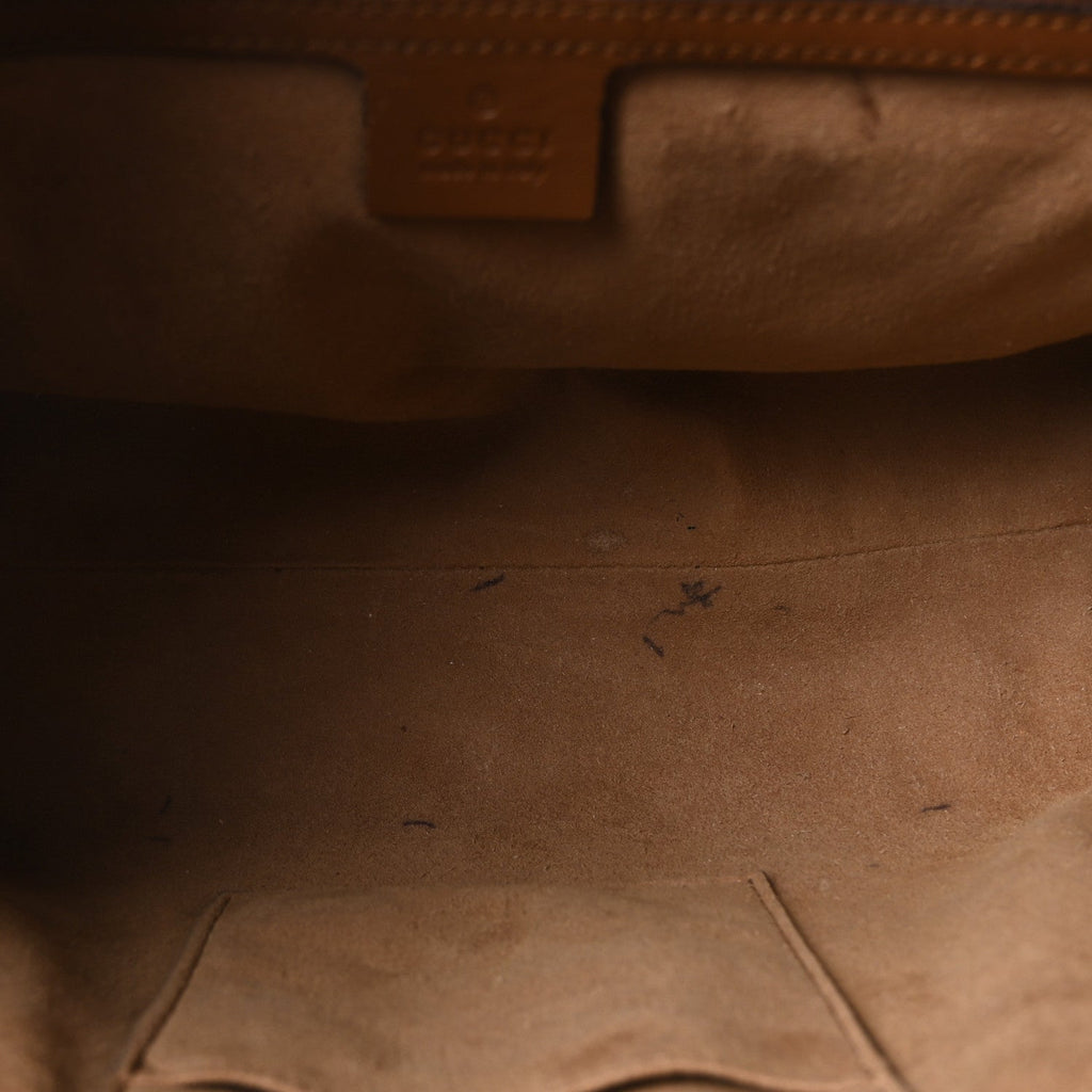 GG Supreme Monogram Medium Padlock Tote Beige Cuir