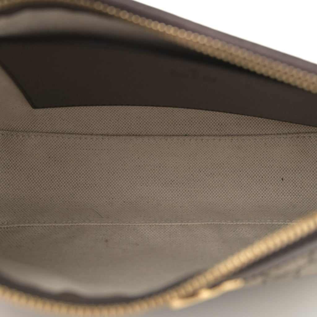 GG Supreme Monogram Textured Dollar Calfskin Web Small Ophidia GG Handbag Beige Ebony New Acero