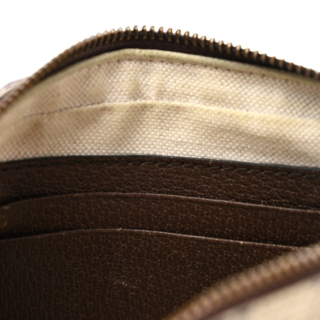 GG Supreme Monogram Textured Dollar Calfskin Web Mini Ophidia Convertible Shoulder Bag Beige Ebony New Acero