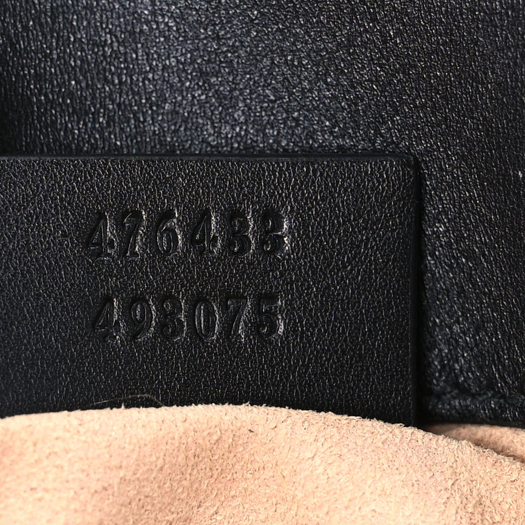 Calfskin Matelasse Super Mini GG Marmont Shoulder Bag Black