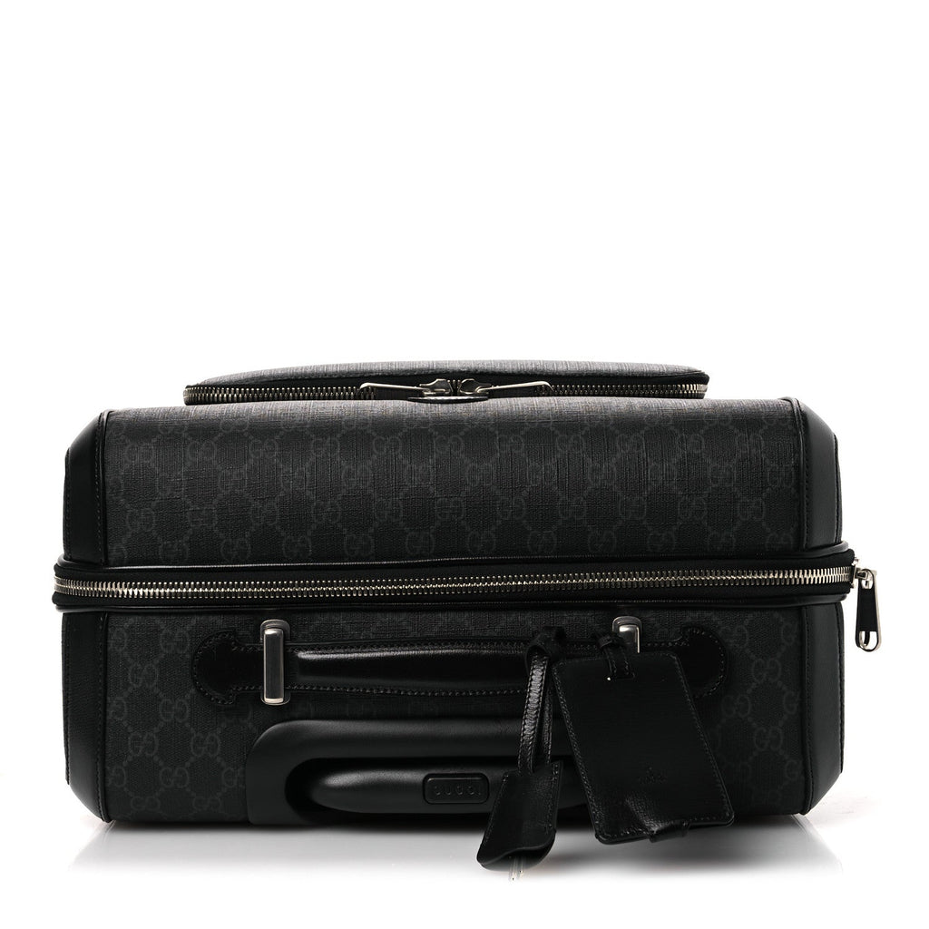 GG Supreme Monogram Calfskin Carry On Trolley Black