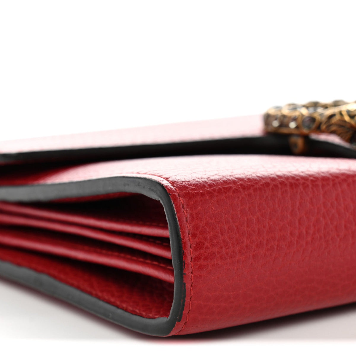 Calfskin Mini Dionysus Chain Wallet Hibiscus Red