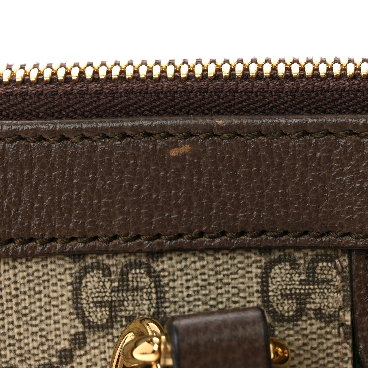 GG Supreme Monogram Small Ophidia Tote Bag Brown