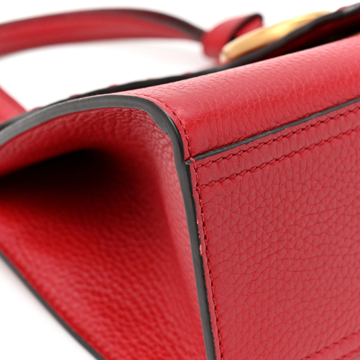 Cellarius Calfskin Mini GG Marmont Top Handle Bag Vulcanic Red